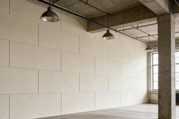 A modern building facade using flexible porcelain tiles that look like stone