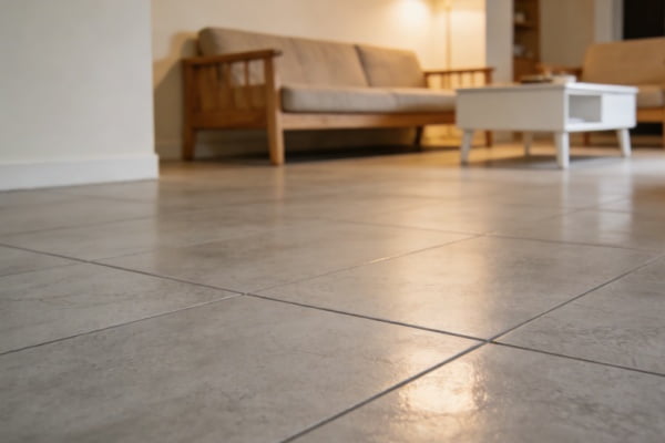 Porcelain tile in a modern kitchen near a stove