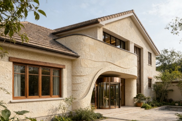 A collage showing the different textures and colors of flexible stone sheets.