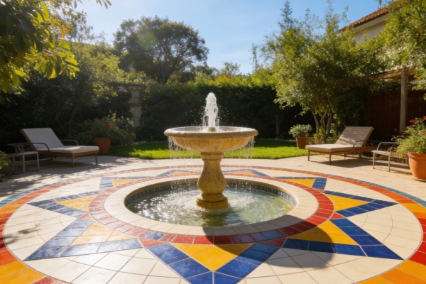 A close-up showing the dense body of a porcelain tile