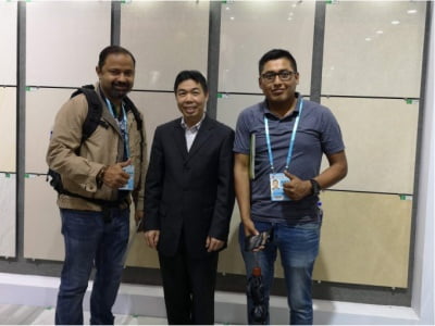 Trade show meeting with Middle East distributors