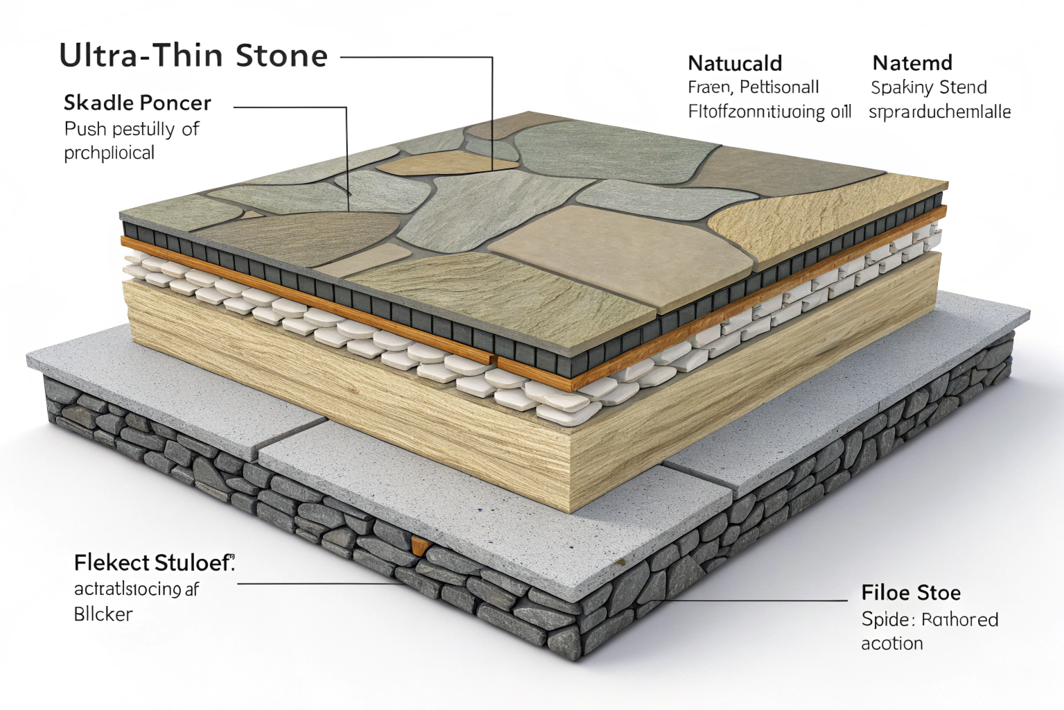 A sheet of flexible slate veneer being bent by hand to show its flexibility.