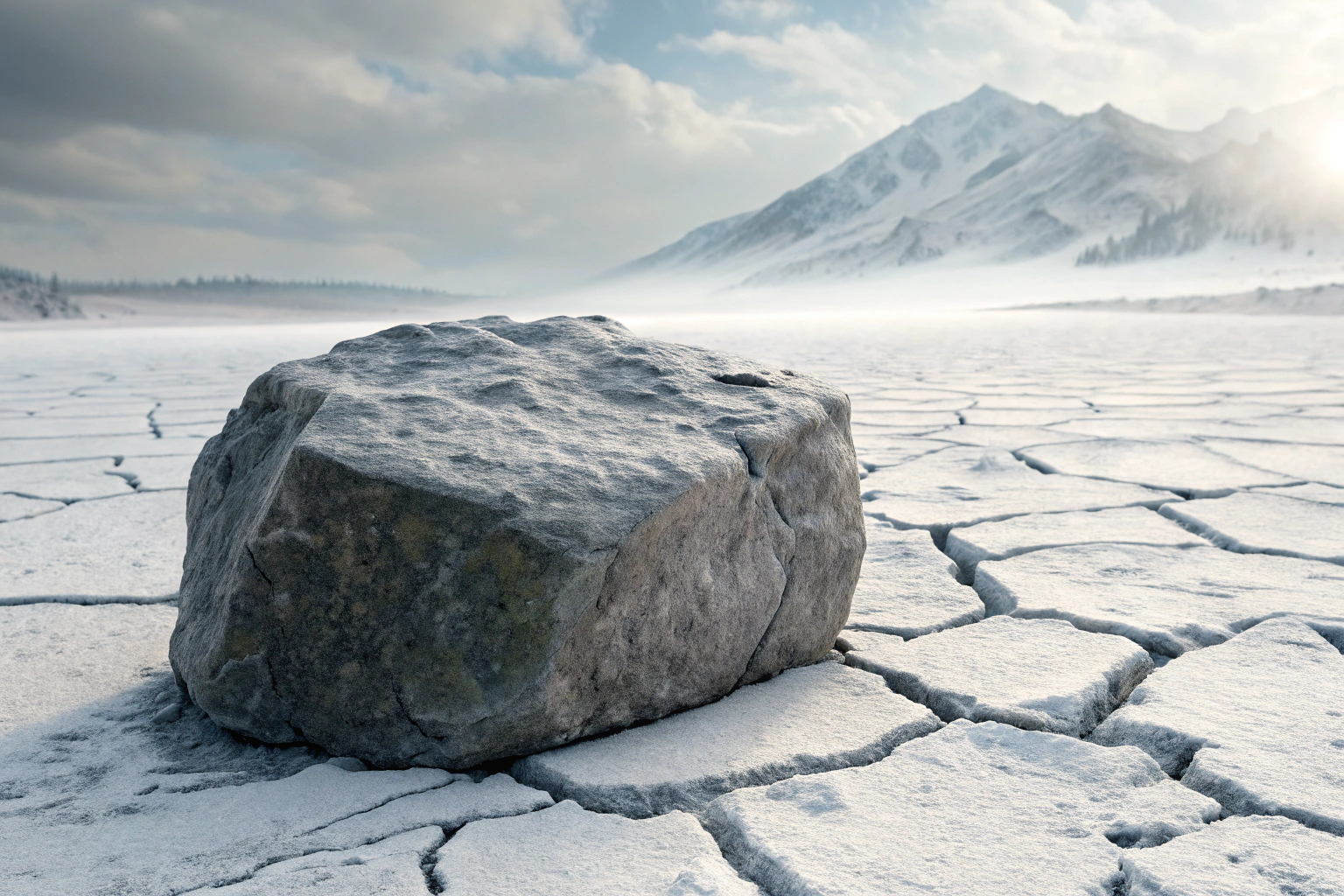 Frost Resistance of Stone Cladding Exterior stone wall covered in a light layer of snow