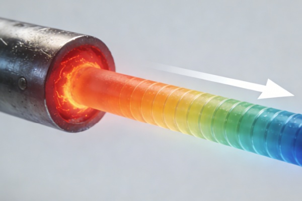 Diagram of thermal conductivity in materials