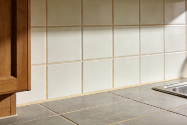 Close-up of a porcelain tile showing its dense, heat-resistant texture