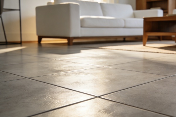 Porcelain and ceramic tiles side by side showing different textures