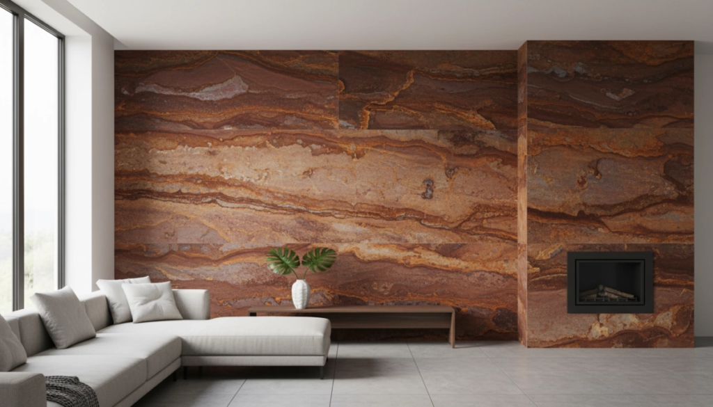 Vorteile, Installation und Typen des flexiblen Roststein-Verblenders