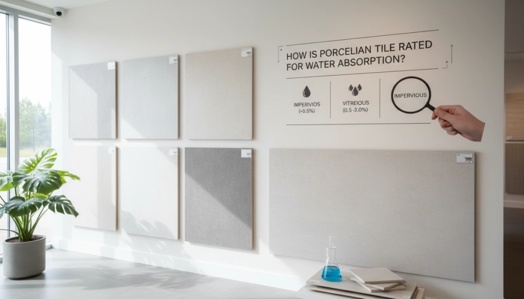 Wie wird Porzellanfliese auf Wasseraufnahme bewertet