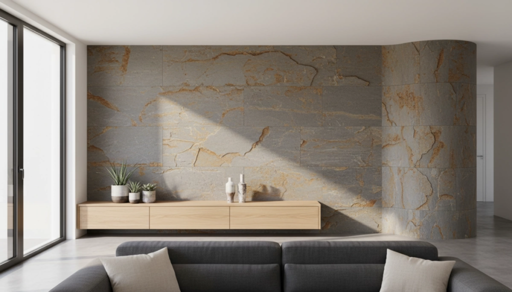 Panneaux en pierre flexible en placage premium légers et durables