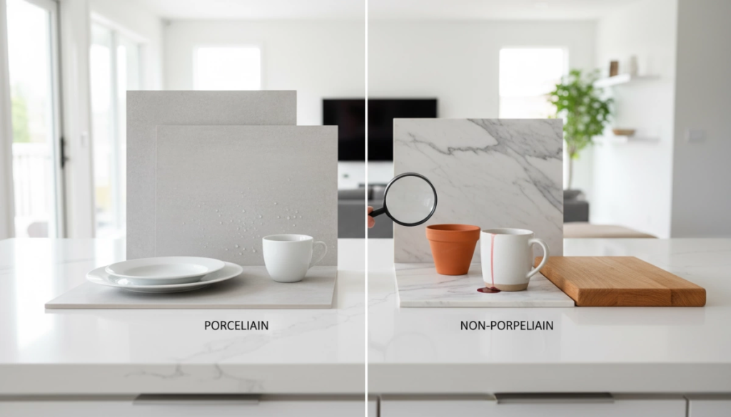 Porcelain vs Non Porcelain Tiles Guide to Differences and Uses