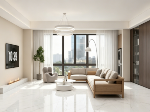 Carreau de sol en porcelaine - Design marbre - 918167TAL