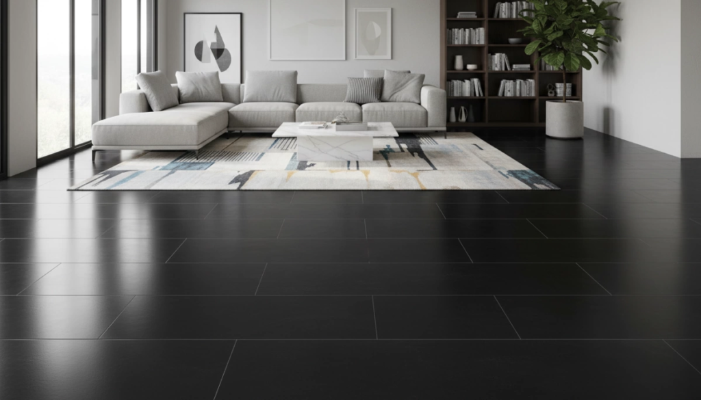 Guide du revêtement de sol en carreaux de porcelaine noire Durable et élégant