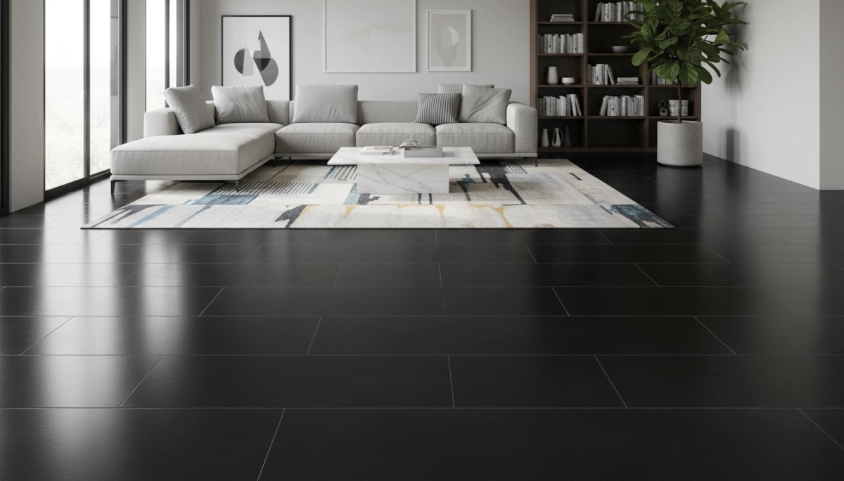 Guide du revêtement de sol en carreaux de porcelaine noire Résistant, élégant, design