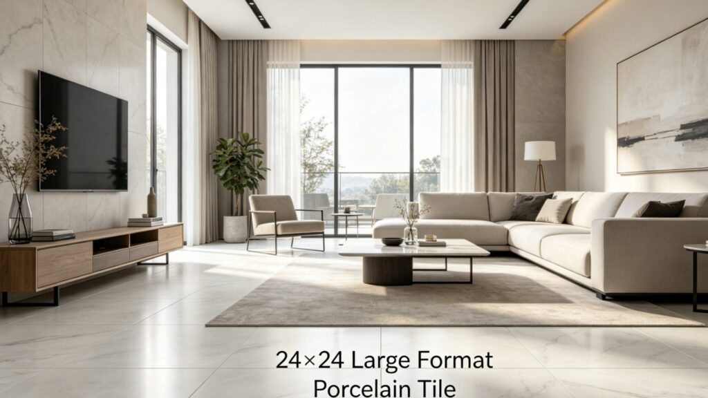 Duality Black 24×24 Large Format Porcelain Tile