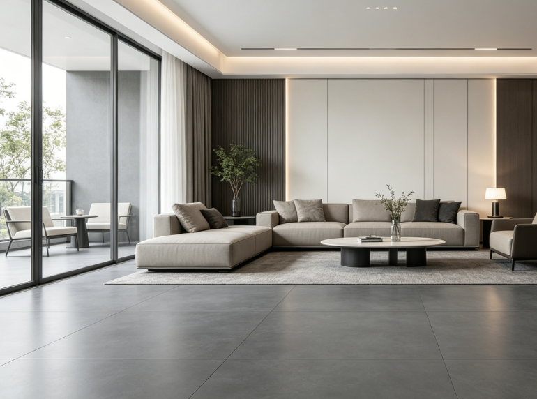 Porcelain na tile sa sahig - dobleng karga at buong katawan - E0SC-04QE
