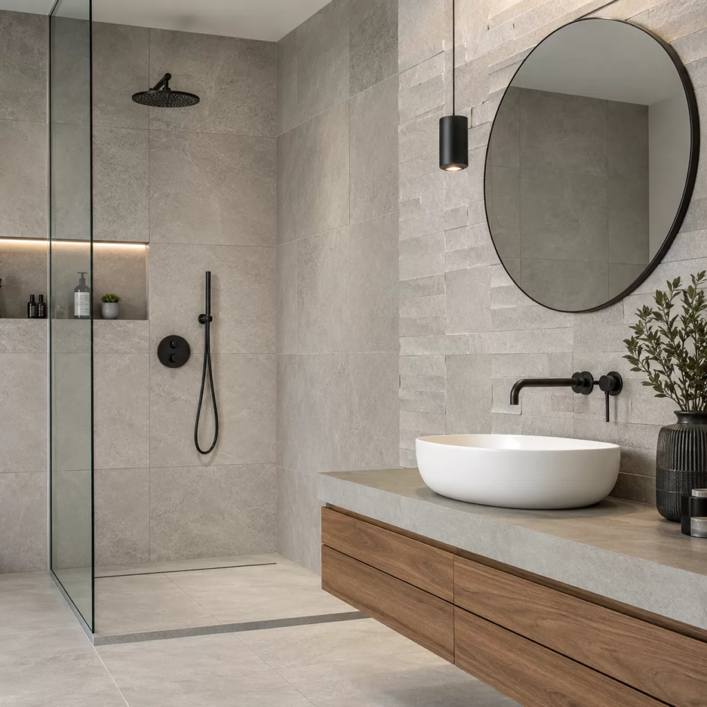 Porcelain bathroom tiles designs