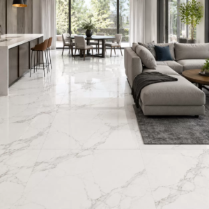 Полированные керамические плитки под мрамор Calacatta White