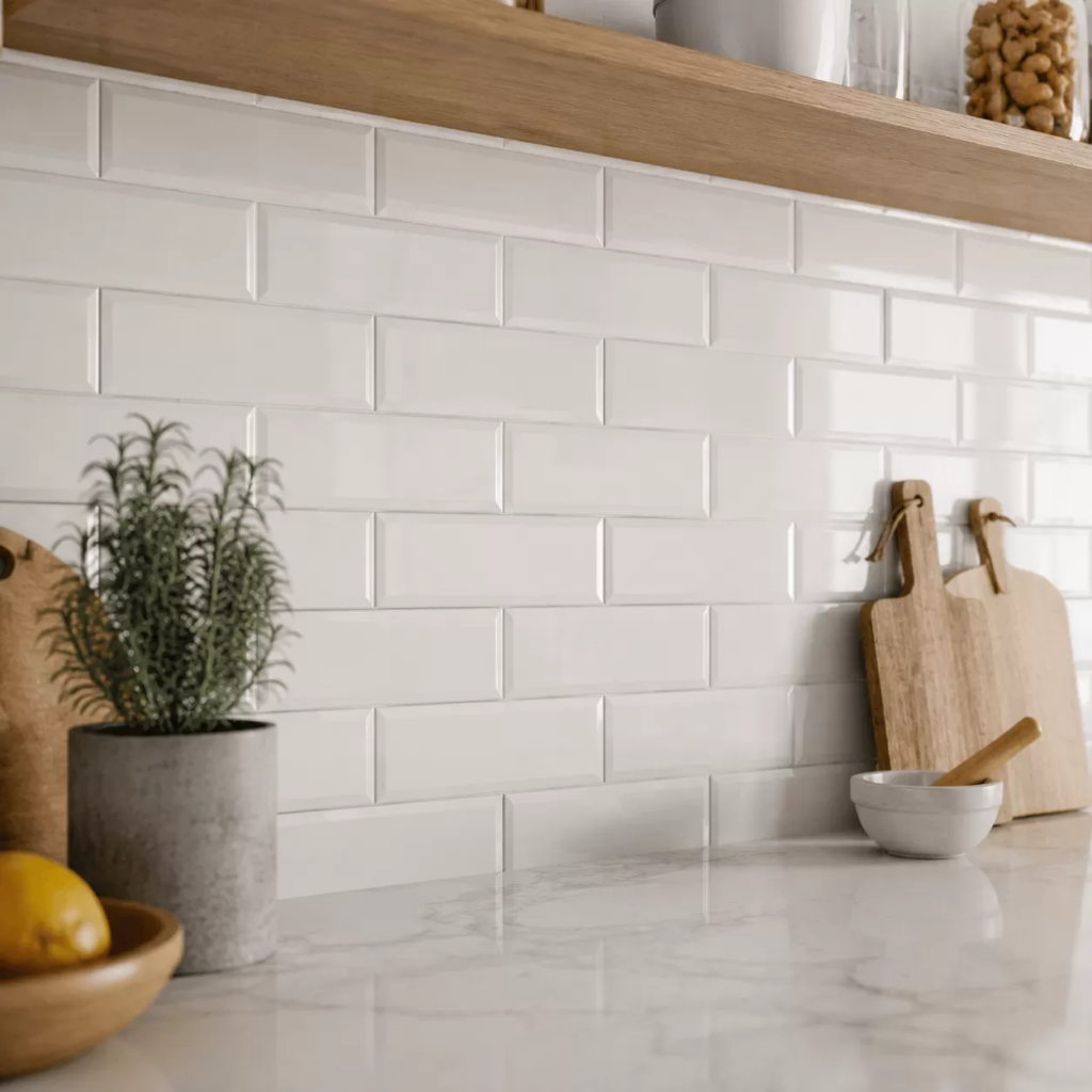 Porcelain Kitchen Wall Tiles Heat and Stain Resistant